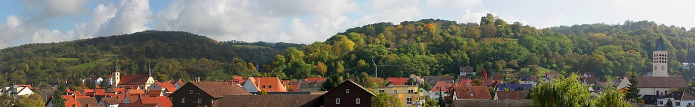 Blick auf die Bergstraßenlandschaft bei Hemsbach